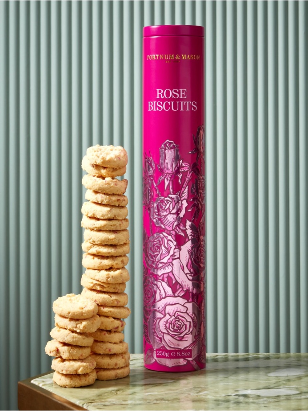 Fortnum & Mason Rose Biscuits Tin NEW Storage Canister No cookies！ GWP